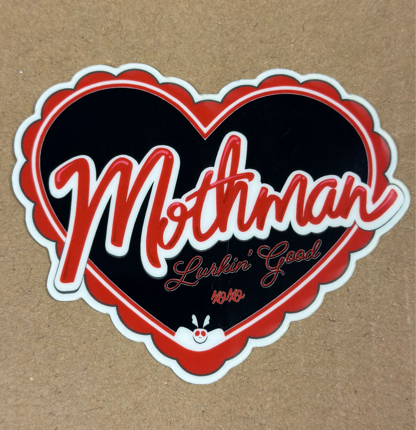 Mothman ‘Lurkin Good’ Diecut GLOW Sticker