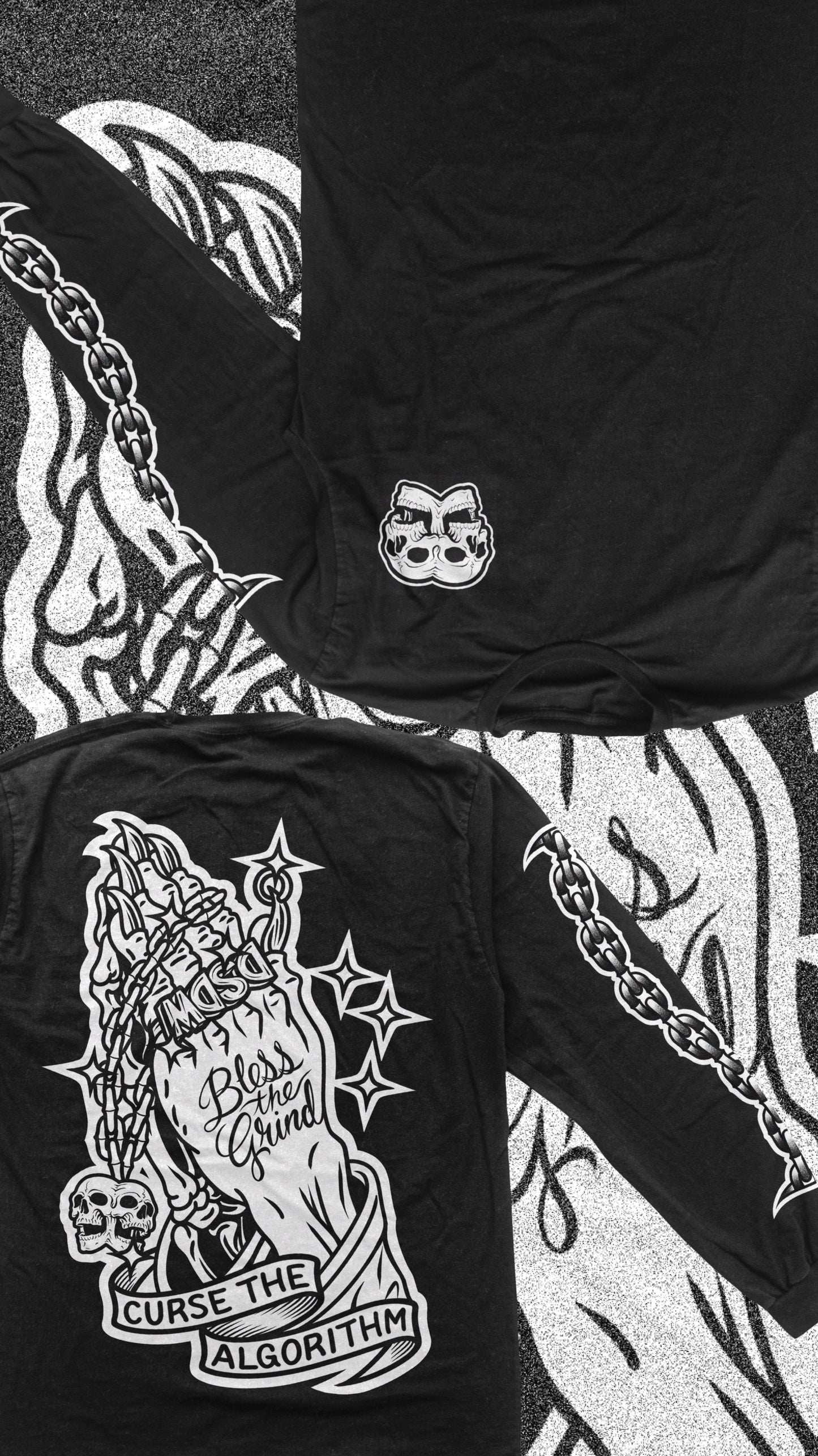 Bless the Grind, Curse the Algorithm Long Sleeve Tee