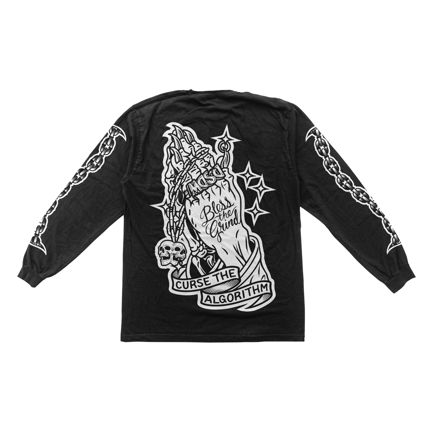 Bless the Grind, Curse the Algorithm Long Sleeve Tee
